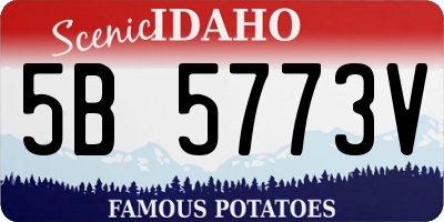 ID license plate 5B5773V