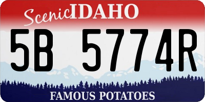ID license plate 5B5774R