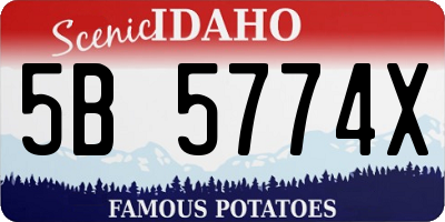 ID license plate 5B5774X