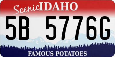 ID license plate 5B5776G