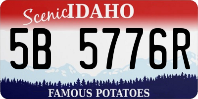 ID license plate 5B5776R