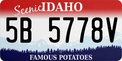 ID license plate 5B5778V