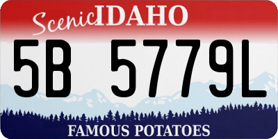 ID license plate 5B5779L