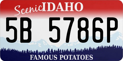 ID license plate 5B5786P