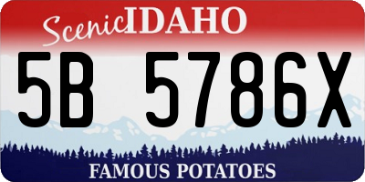ID license plate 5B5786X