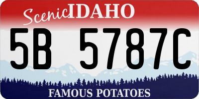 ID license plate 5B5787C