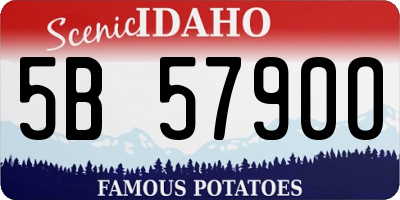 ID license plate 5B5790O