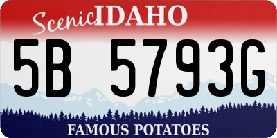 ID license plate 5B5793G