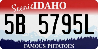 ID license plate 5B5795L