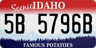 ID license plate 5B5796B