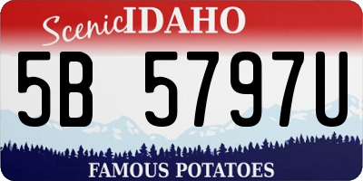 ID license plate 5B5797U