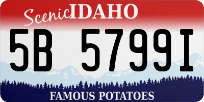 ID license plate 5B5799I
