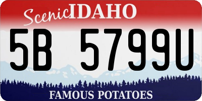 ID license plate 5B5799U