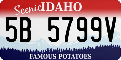 ID license plate 5B5799V