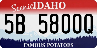 ID license plate 5B5800Q
