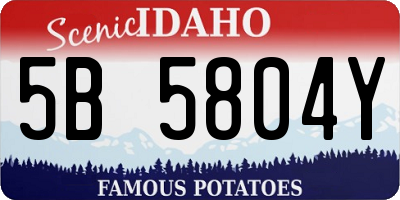 ID license plate 5B5804Y