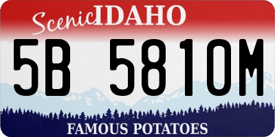 ID license plate 5B5810M