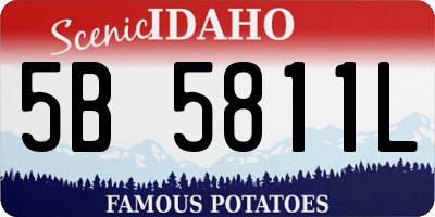 ID license plate 5B5811L