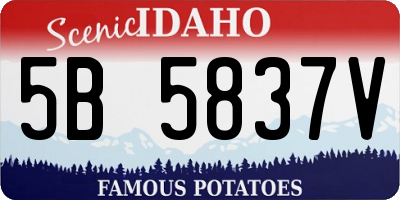 ID license plate 5B5837V