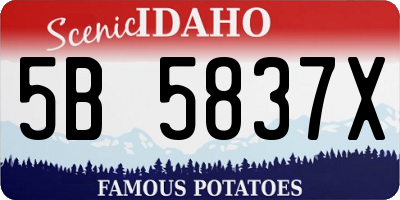 ID license plate 5B5837X