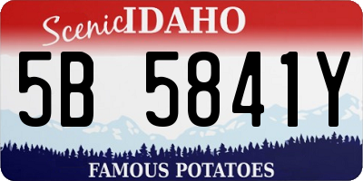 ID license plate 5B5841Y