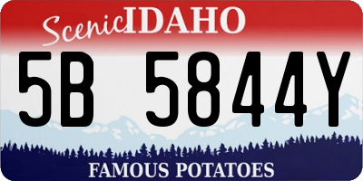 ID license plate 5B5844Y