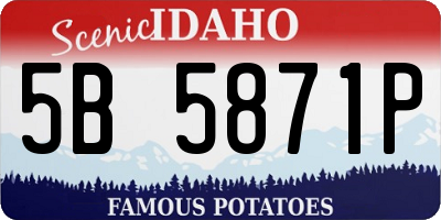 ID license plate 5B5871P