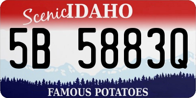 ID license plate 5B5883Q