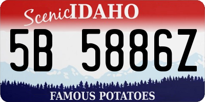 ID license plate 5B5886Z