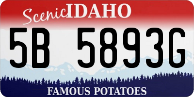 ID license plate 5B5893G