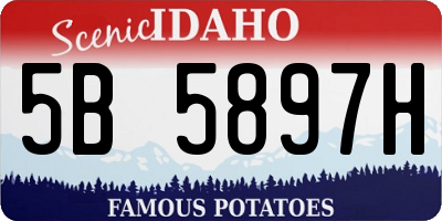 ID license plate 5B5897H