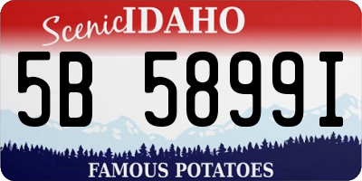 ID license plate 5B5899I