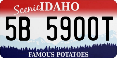 ID license plate 5B5900T