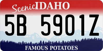 ID license plate 5B5901Z