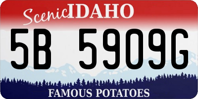 ID license plate 5B5909G