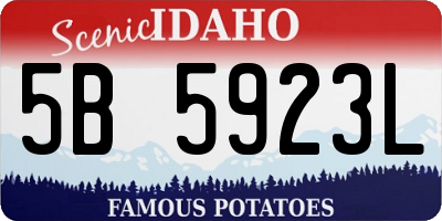 ID license plate 5B5923L