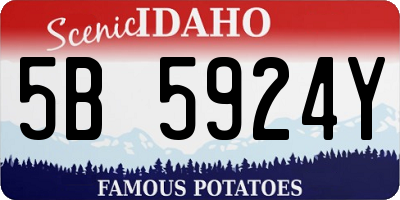 ID license plate 5B5924Y