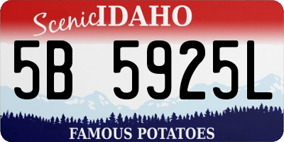 ID license plate 5B5925L