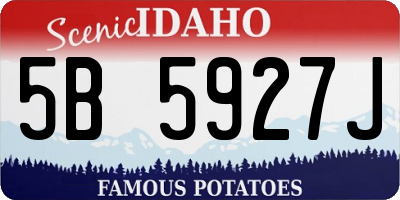 ID license plate 5B5927J