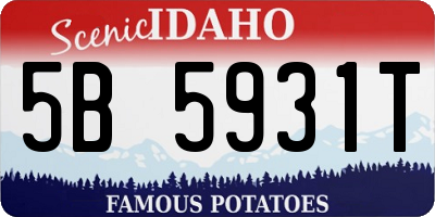 ID license plate 5B5931T