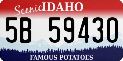 ID license plate 5B5943O