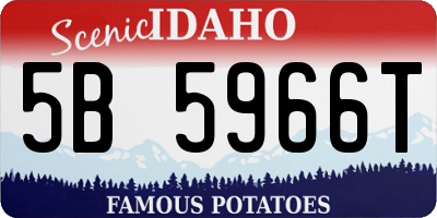ID license plate 5B5966T