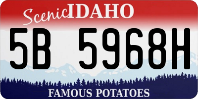 ID license plate 5B5968H