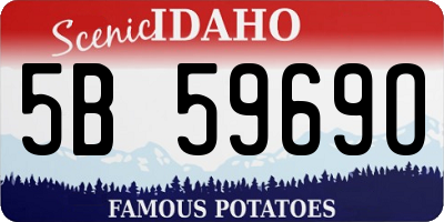 ID license plate 5B5969O