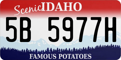 ID license plate 5B5977H