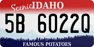 ID license plate 5B6022Q