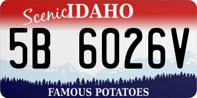ID license plate 5B6026V