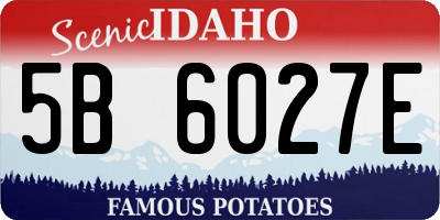 ID license plate 5B6027E