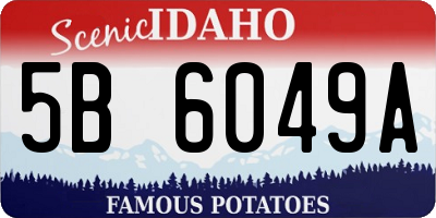 ID license plate 5B6049A