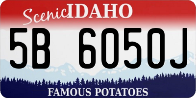 ID license plate 5B6050J